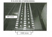 BLACHA ALUMINIOWA WĄSKA 5-OTWORÓW 3X740X2000
