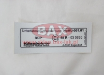 NAKLEJKA "HU-001.01" - ODBLASK