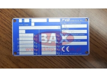 TABLICZKA ZNAMIONOWA FVG 130X65X1mm