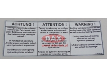 NAKLEJKA - SIŁOWNIK HYDRAULICZNY