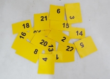 NAKLEJKI NUMERKI  "1-25" D 18mm