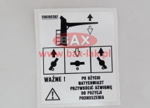 NAKLEJKA POMPY RĘCZNEJ