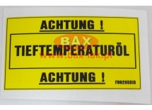 ETYKIETA OLEJOWA - NIEMIECKA
