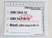 NAKLEJKA - UZUPEŁNIANIE OLEJU